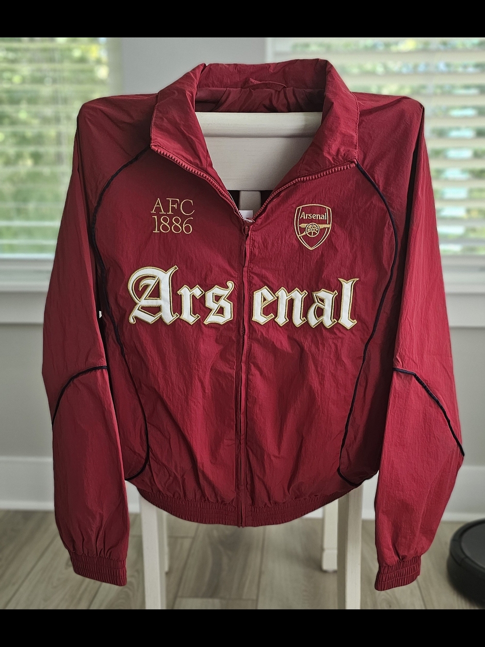 Hollister Arsenal Red Team Windbreaker Jacket